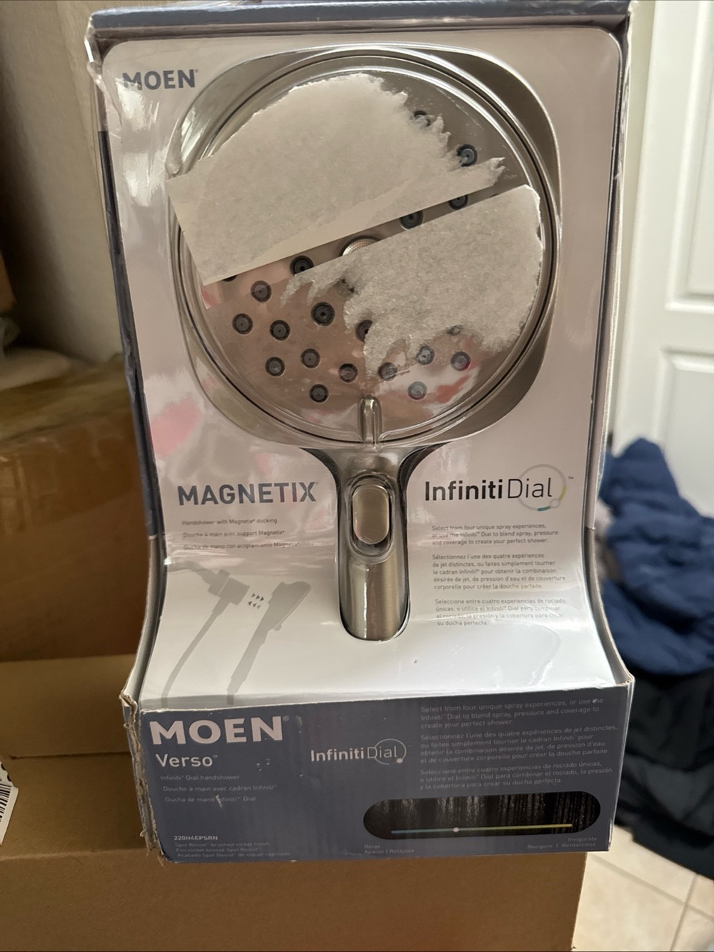 Moen Verso Magnetix Handheld Shower Head Brushed Nickel Infiniti Dial Open Box